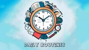 روتین یک روز به انگلیسی